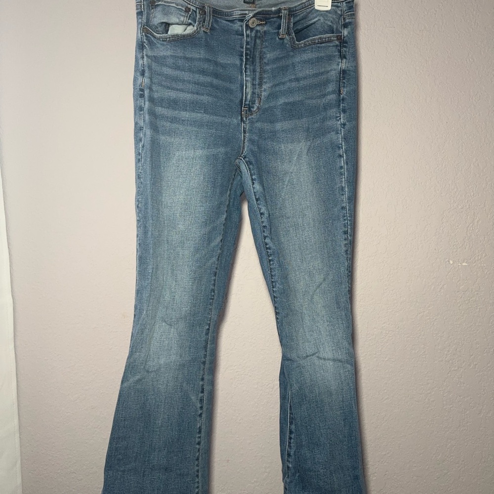 American Eagle Outfitters Blue Flare Wide Leg Jeans